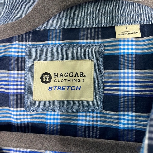 Haggar Button Up Long Sleeved Dress Shirt - Picture 2 of 8